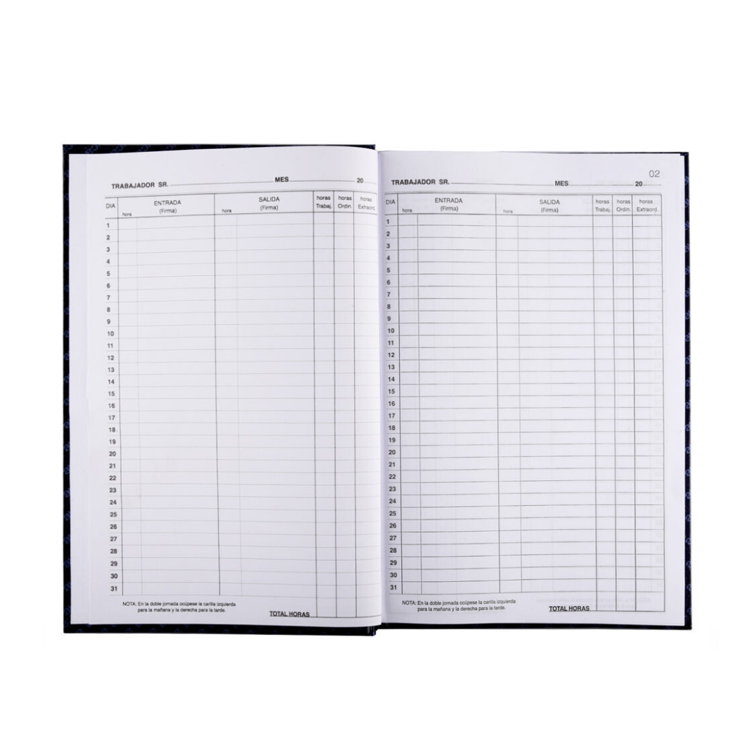 LIBRO DE ASISTENCIA  AUCA 100 HJS  - TORRE