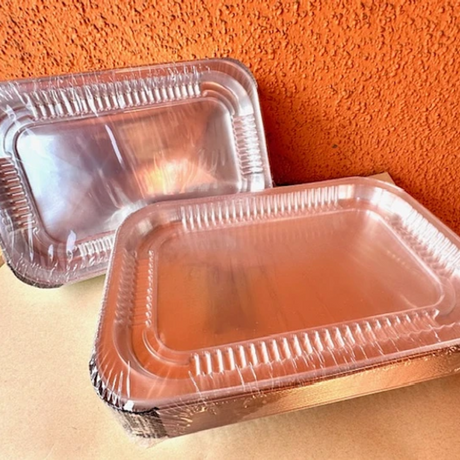 BANDEJA ALUMINIO 2000ML C40 CON TAPA BOPP 1X20