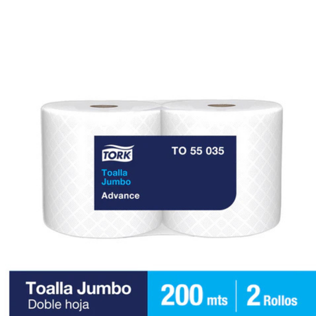 TO55035 TORK ADVANCED TOALLA JUMBO D/H 2X200 MT
