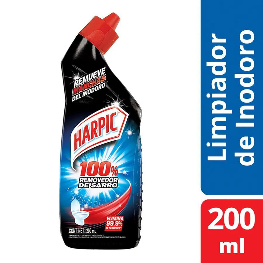 Gel Limpiador Desinfectante Inodoro Harpic Removedor de Sarro 200 ml