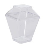 BASE / TAPA P/ POSTRE PS CUADRADO 220 ML / TIRA DE 10