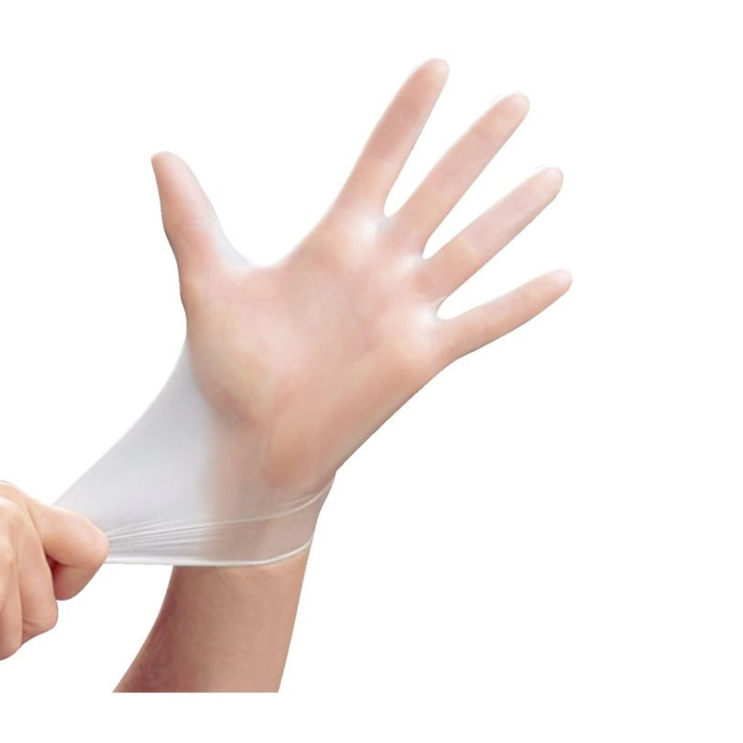 GUANTE VINILO TRANSLUCIDO TALLA M 1X 100