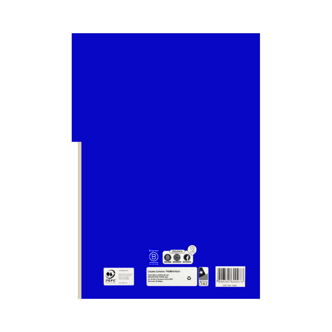 CARPETA PIGMENTADA AZUL