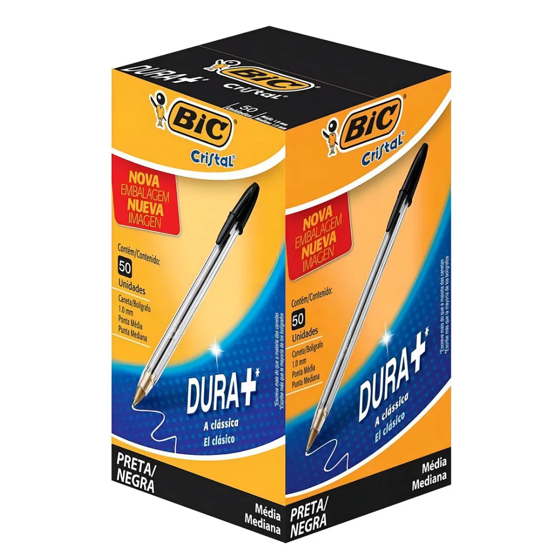 BOLIGRAFO CLASICO CRISTAL DS 1MM  NEGRO - BIC