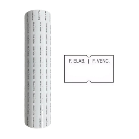 ROLLO ETIQUETA FECHA ELABORACION Y VENCIMIENTO 1X750 UNIDADES