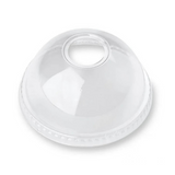 TAPA DOMO PET C/HOYO 92 MM P/VASO DE 12/20 OZ 1X100