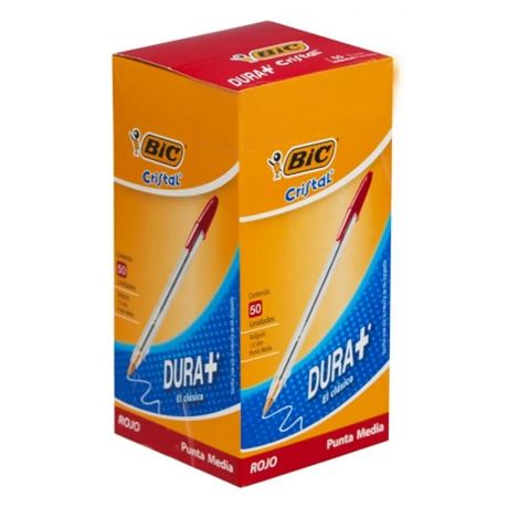 BOLIGRAFO CLASICO CRISTAL DS 1MM ROJO - BIC