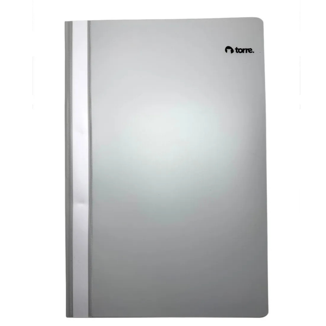 CARPETA PVC PLAST FILE OFICIO GRIS TORRE