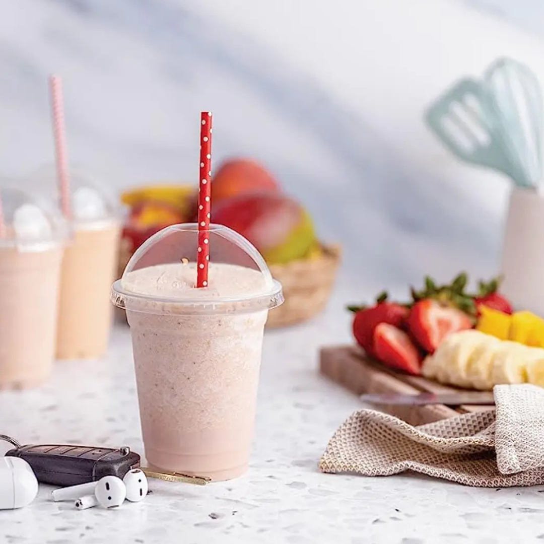 TAPA DOMO PET C/HOYO 92 MM P/VASO DE 12/20 OZ 1X100