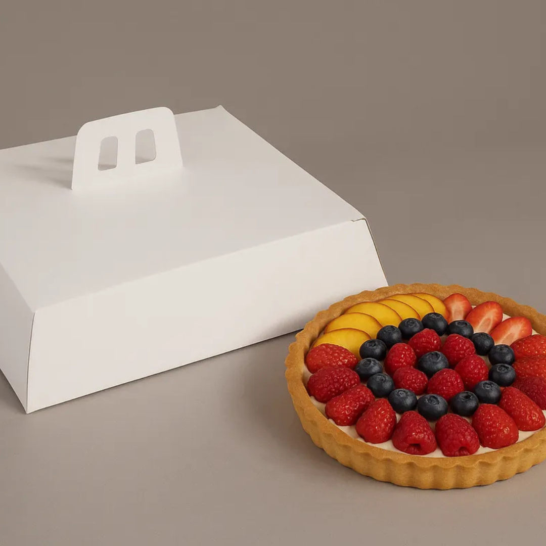 CAJA TARTALETA GRANDE BLANCA 35X35X5