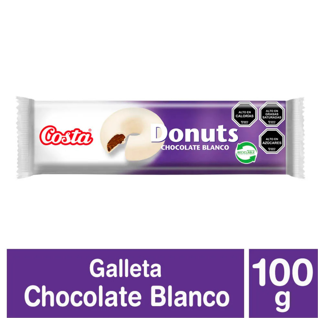DONUTS CHOCOLATE BLANCO 100GR COSTA