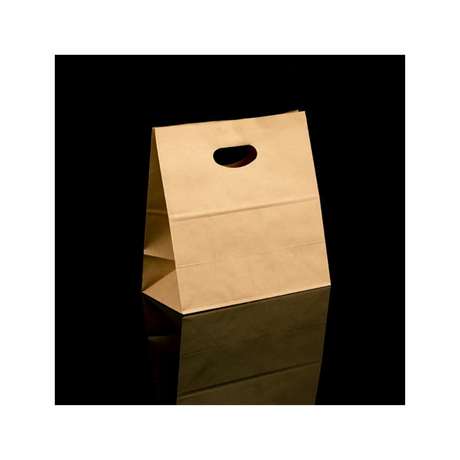 Bolsa Kraft 28X28X15Cm Asa Troquel plast