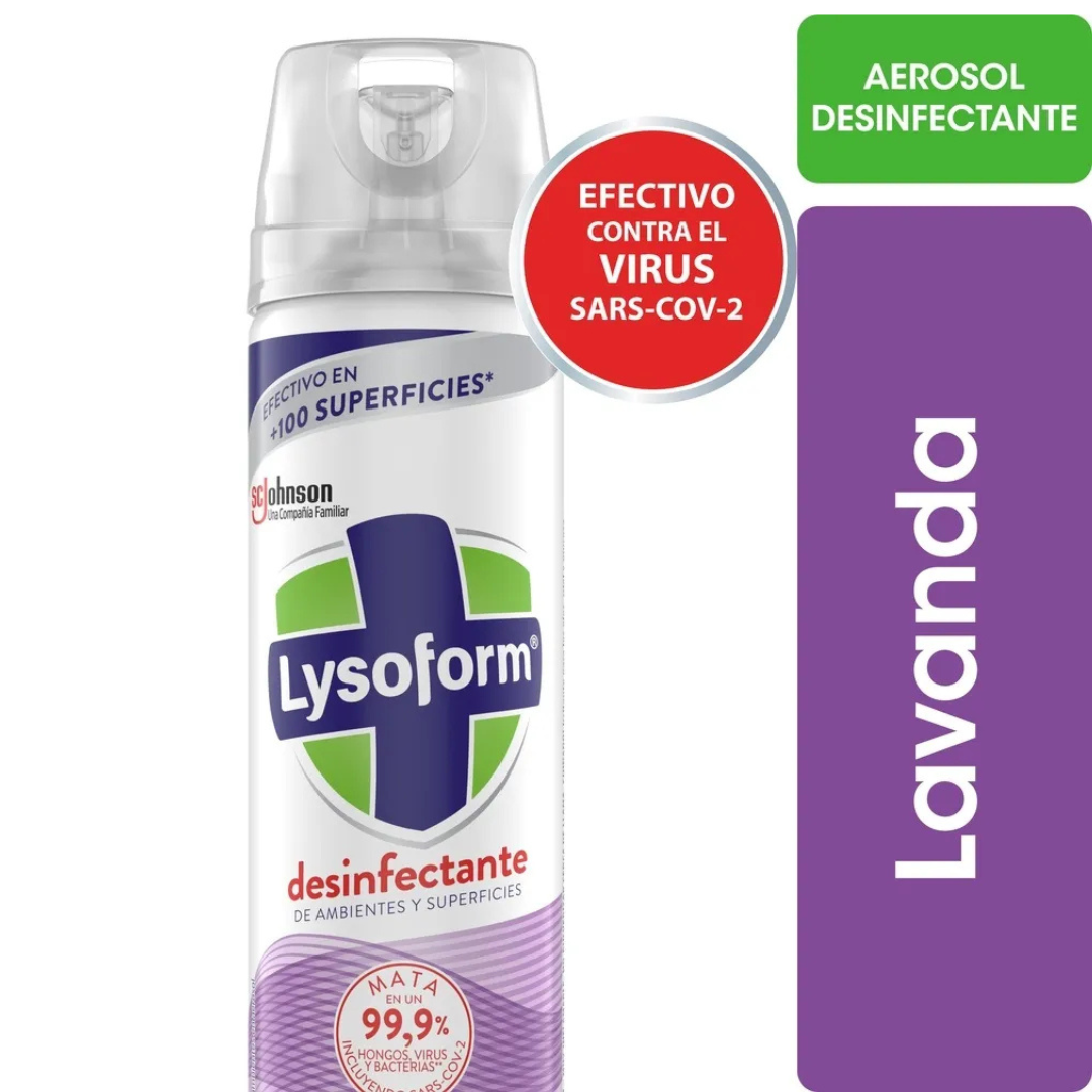 DESINFECTANTE DE AMBIENTES LYSOFORM LAVANDA AEROSOL 360 ML