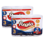 TOALLA REGIO COCINA 12,6 MTS X 3 ROLLOS DH