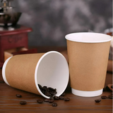 VASO 12 OZ DOBLE PARED KRAFT C/PE INTERIOR  1X25