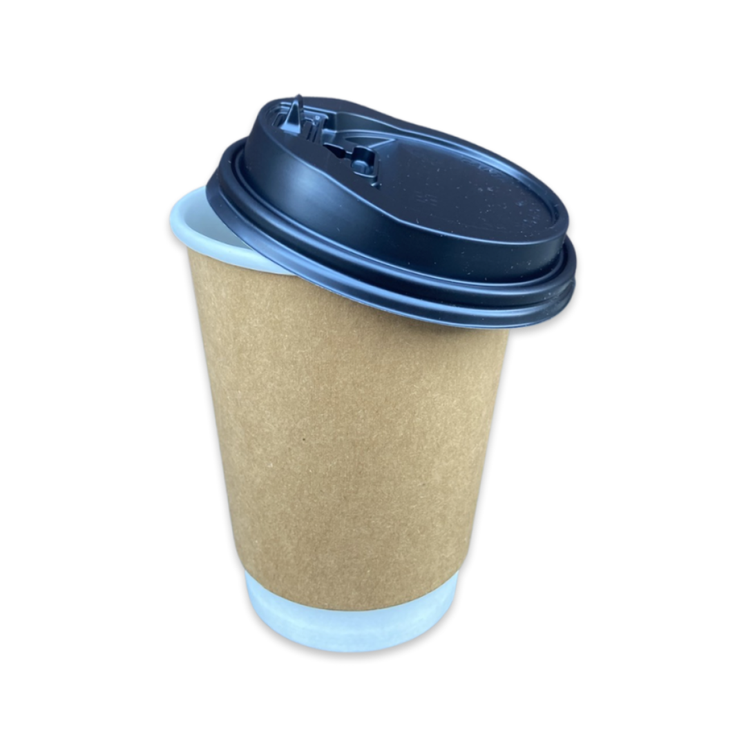 VASO 12 OZ DOBLE PARED KRAFT C/PE INTERIOR  1X25