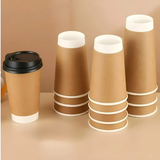 VASO 12 OZ DOBLE PARED KRAFT C/PE INTERIOR  1X25