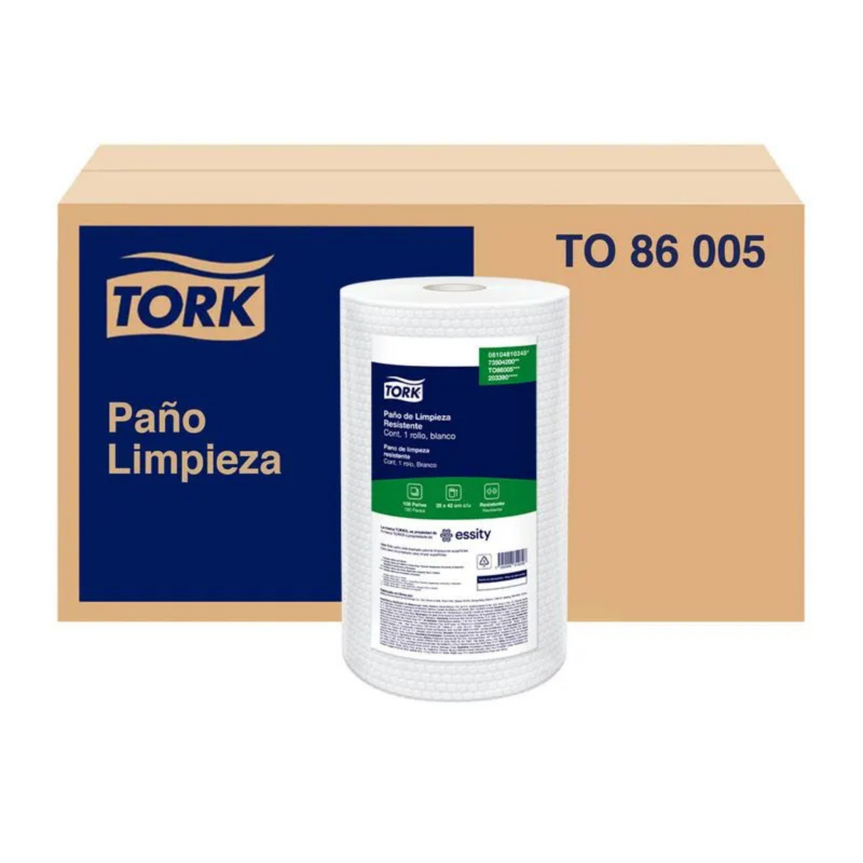 TO86005 Wiper Industrial Tork 6 ROLLOS DE 100 PAÑOS (PAÑO 42X28 CMS)