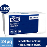SE70055 TORK UNIVERSAL SERVILLETA COCKTAIL H/S 24 X200 HJ