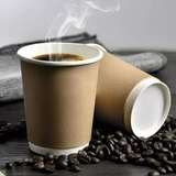 VASO 8 OZ DOBLE PARED KRAFT C/PE INTERIOR 1X25