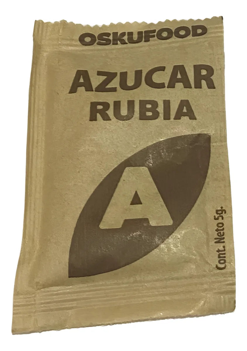 AZUCAR RUBIA SACHET 5 GRS OSKUFOOD - 1X800