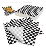 Papel antigrasa Ajedrez Negro 30X30Cm
