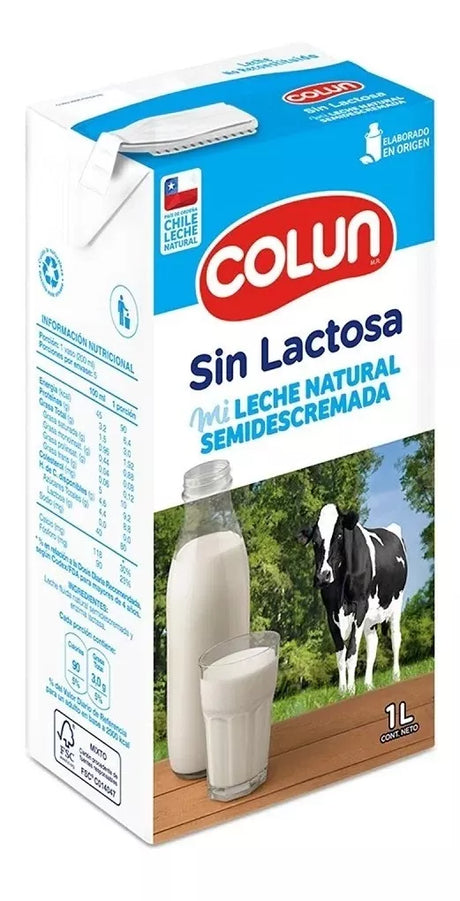 Leche Semi Descremada sin Lactosa 1 lts