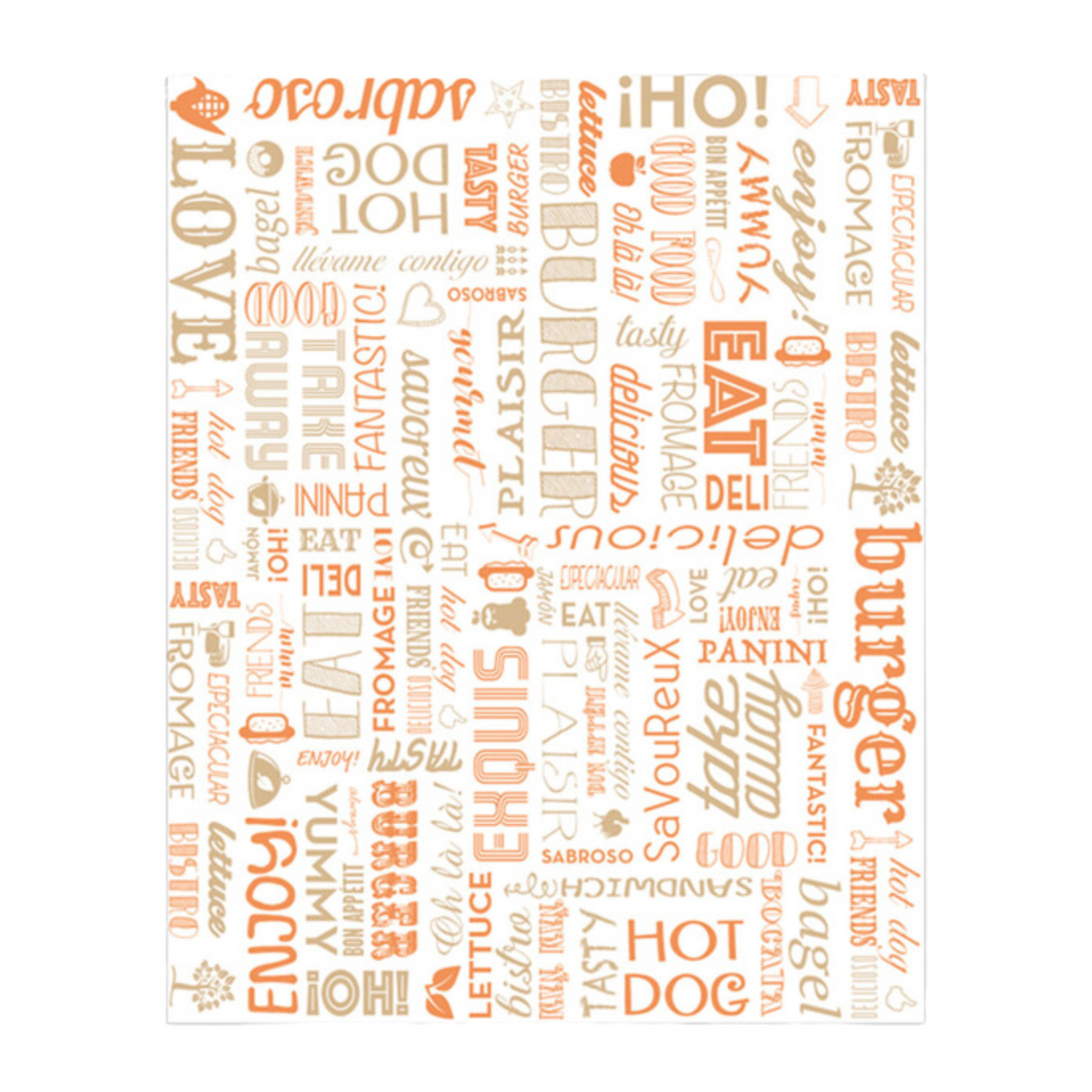 Papel antigrasa 28x34cm parole naranja