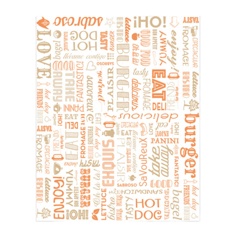 Papel antigrasa 28x34cm parole naranja