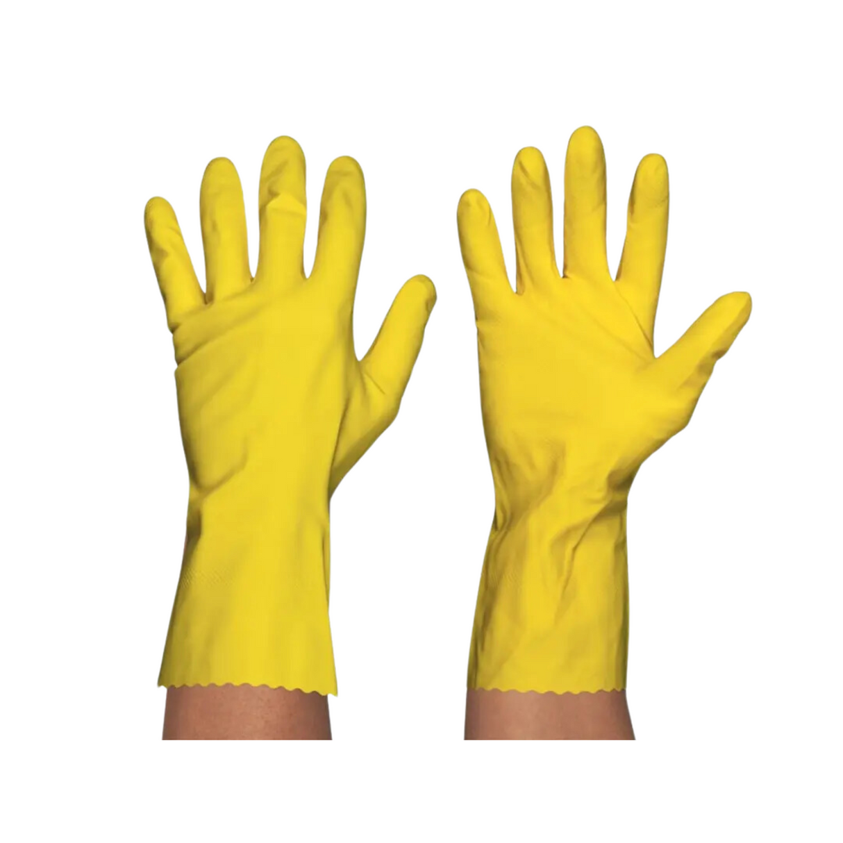 GUANTE LATEX AMARILLO FLOCADO 13" TALLA M PAR