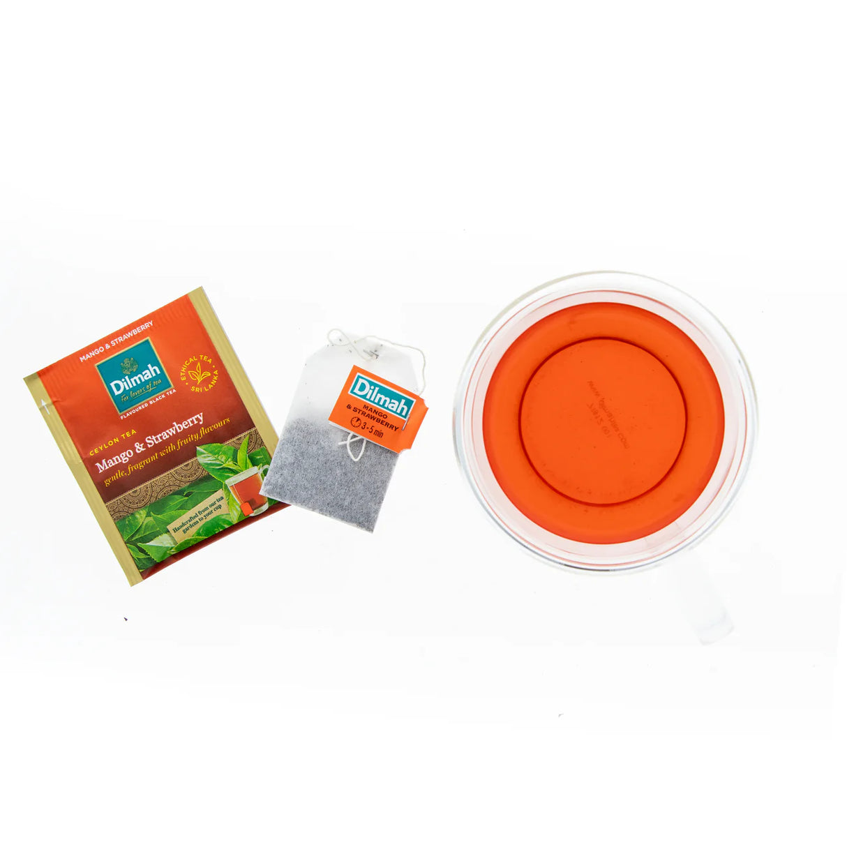 TE NEGRO DILMAH GOURMET MANGO Y FRUTILLA 1X25