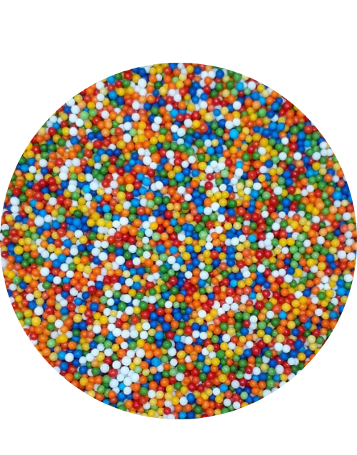 Mostacilla Bolita Multicolor 2mm 500 Gramos